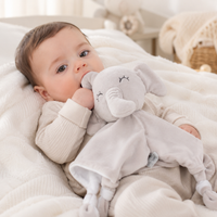 Doudou Éléphant Gris pour nouveau-né