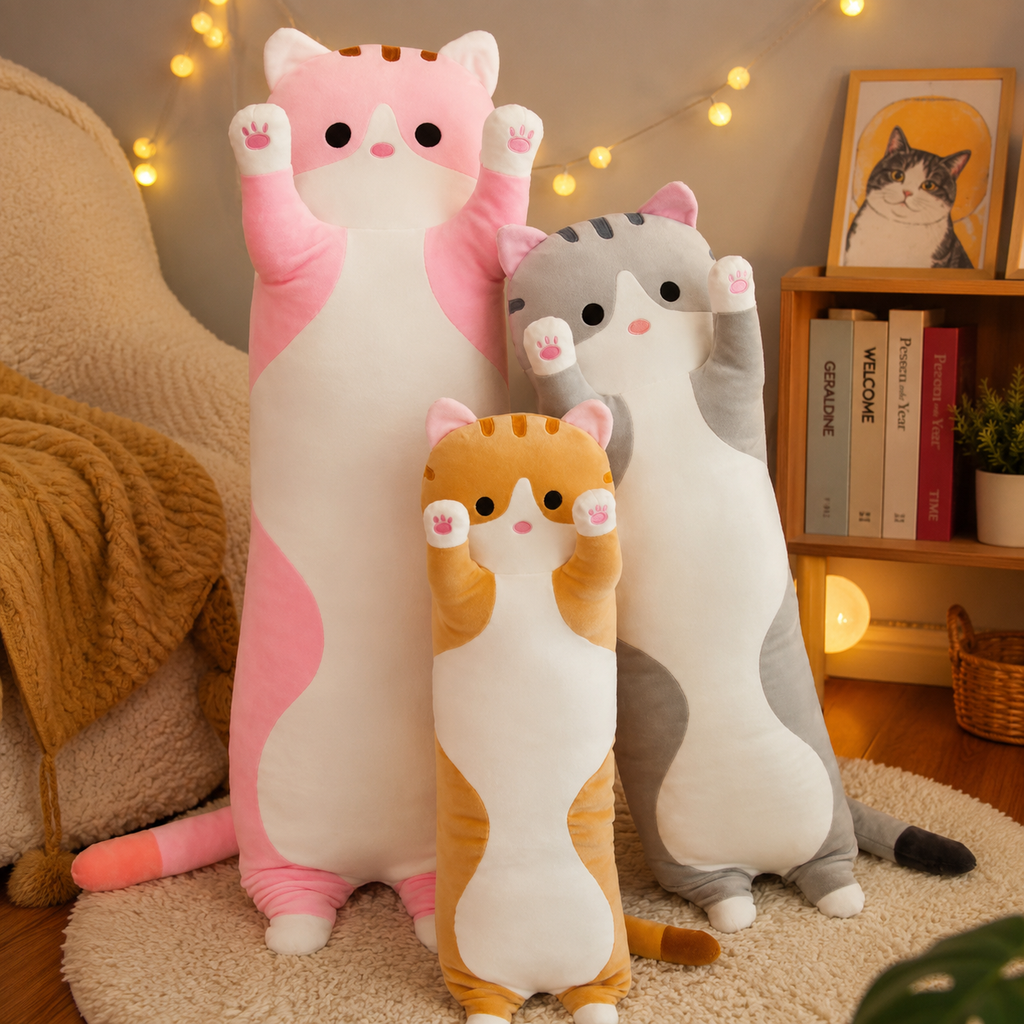 Peluche Chat Allongé