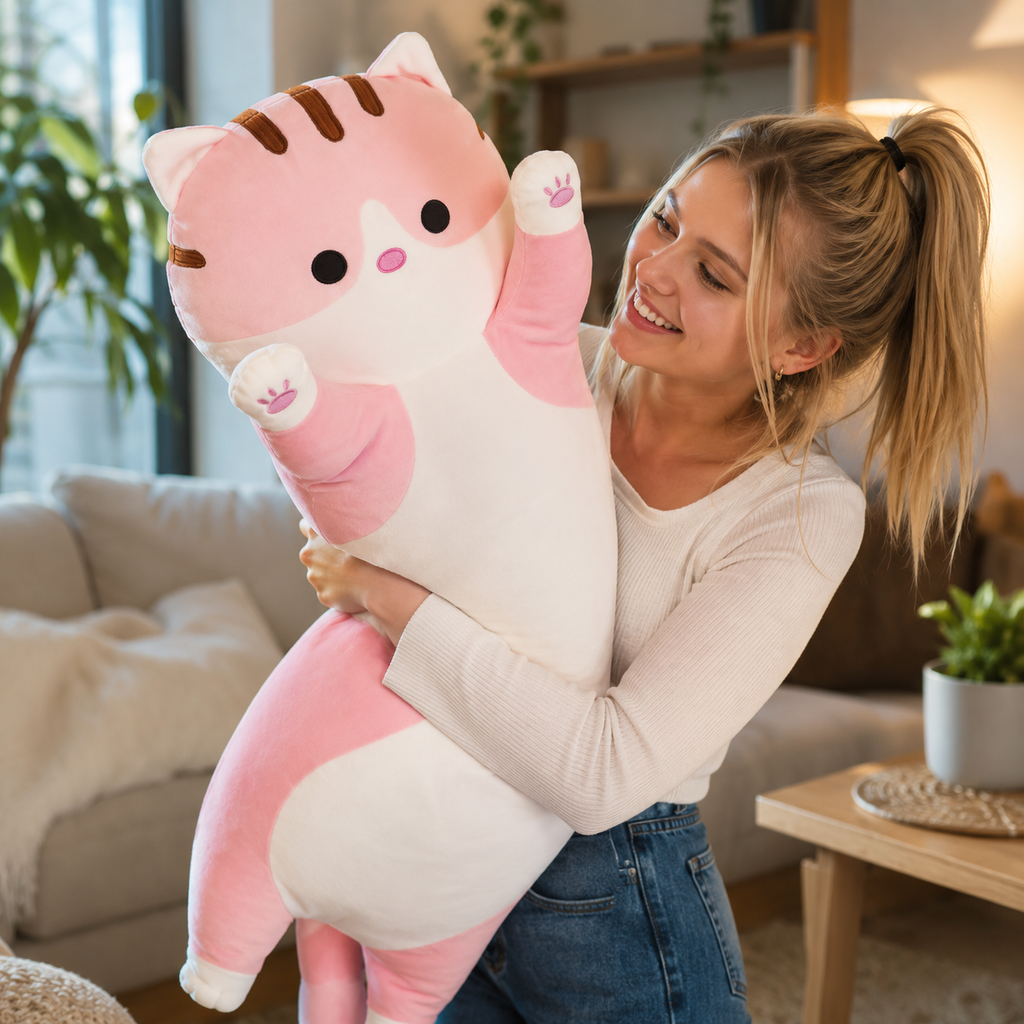 Peluche Chat Allongé