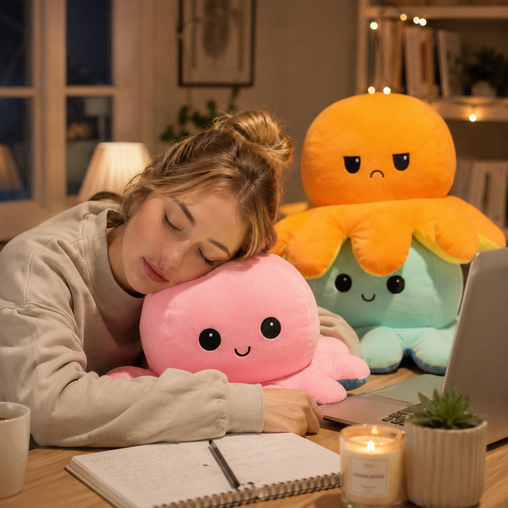 Peluche Pieuvre Reversible