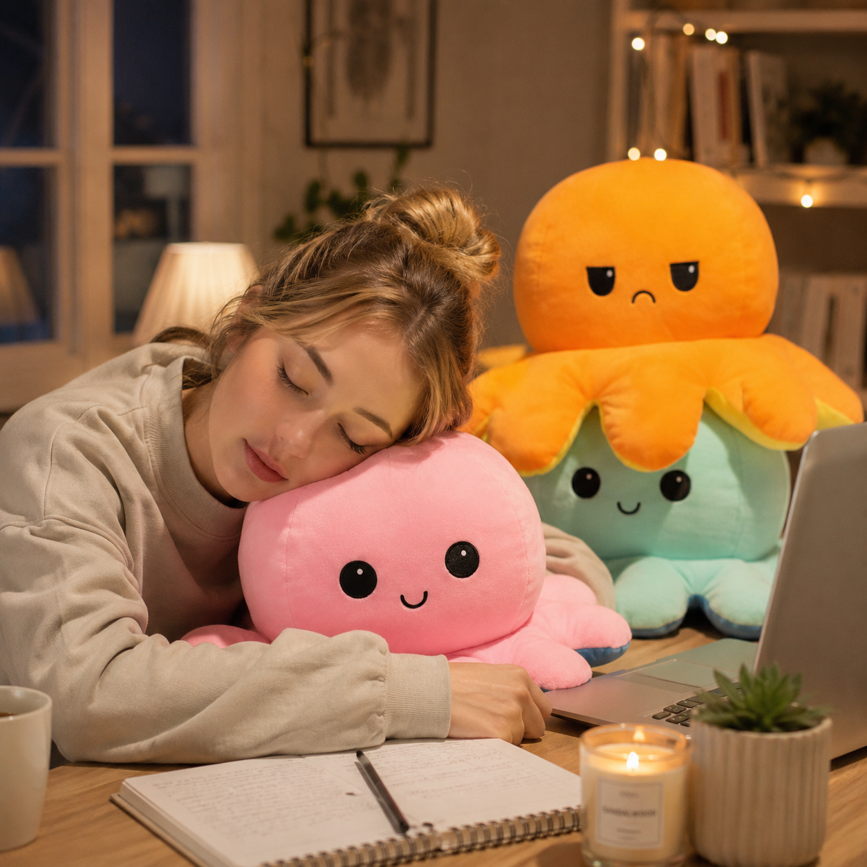 Peluche Pieuvre Reversible