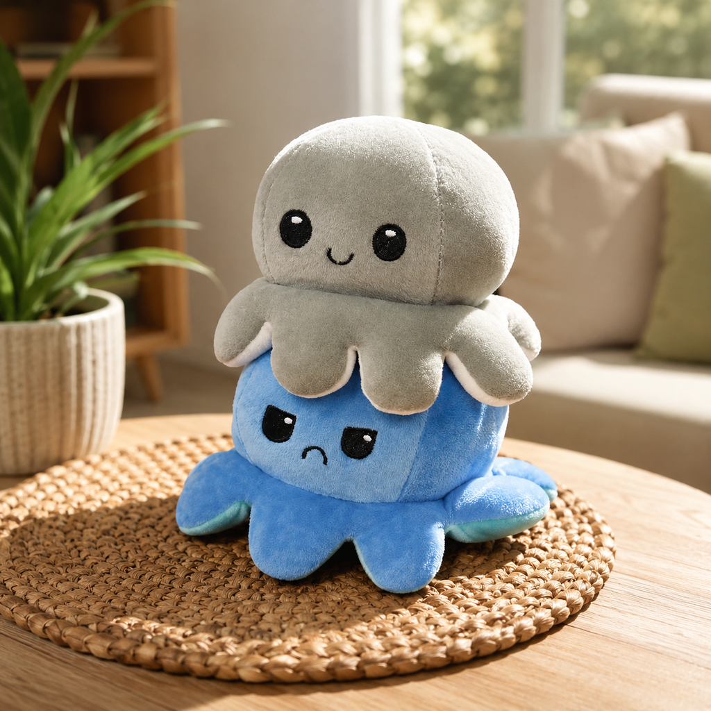 Peluche Pieuvre Reversible
