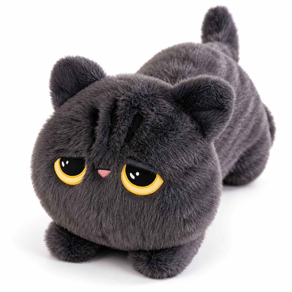 Peluche Chat Noir Doux – Coussin Chat Endormi