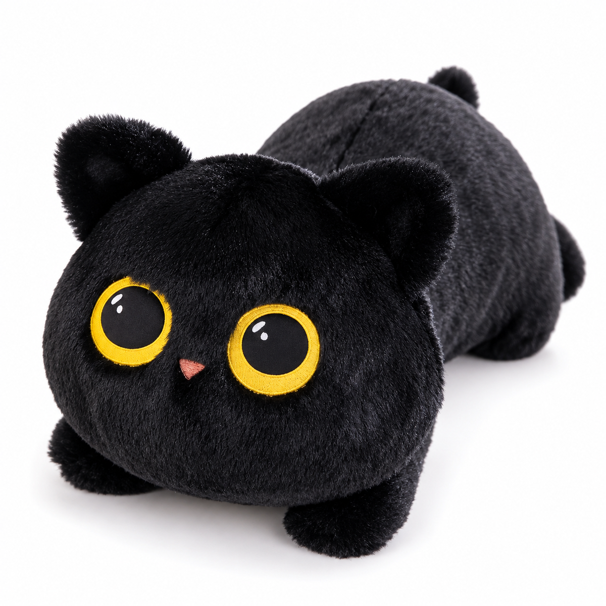 Peluche Chat Noir Doux – Coussin Chat Endormi