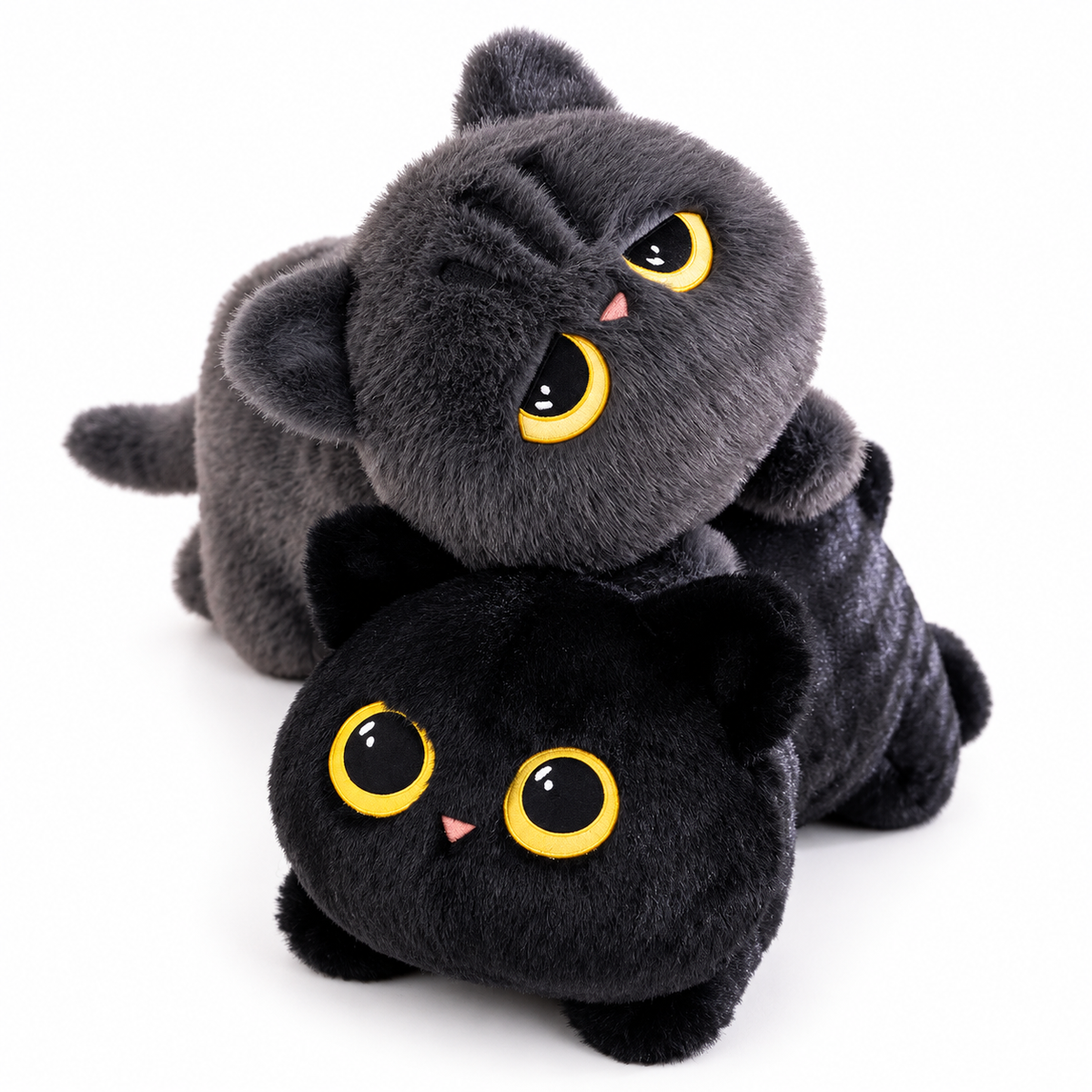 Peluche Chat Noir Doux – Coussin Chat Endormi