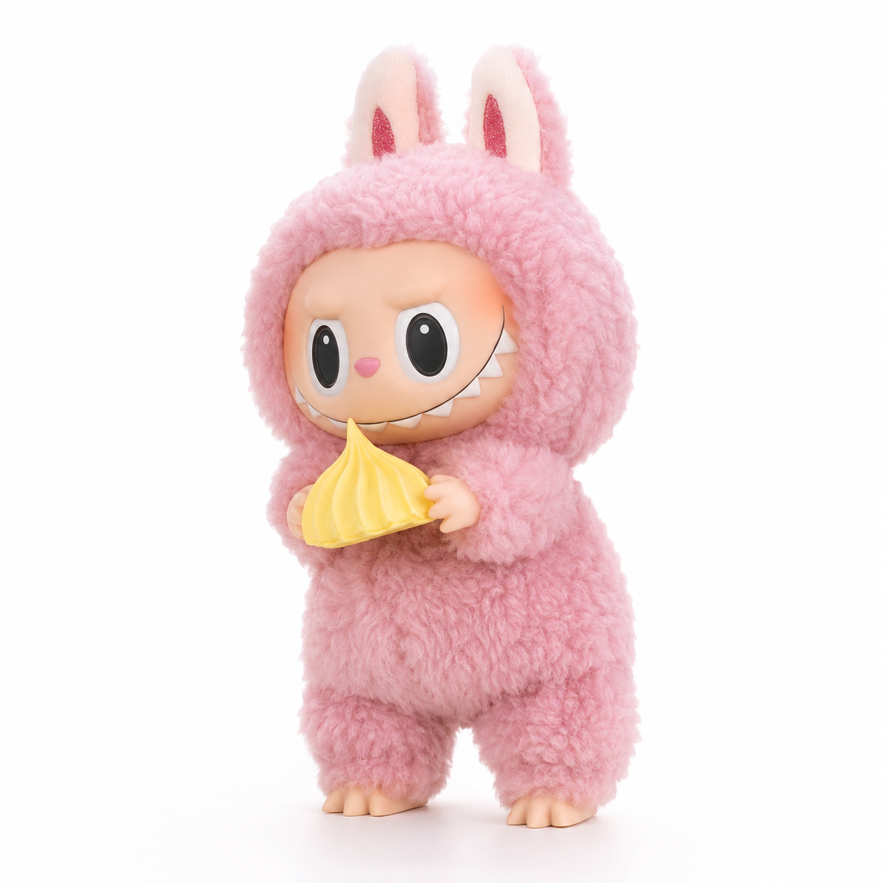 Peluche type Labubu colorée