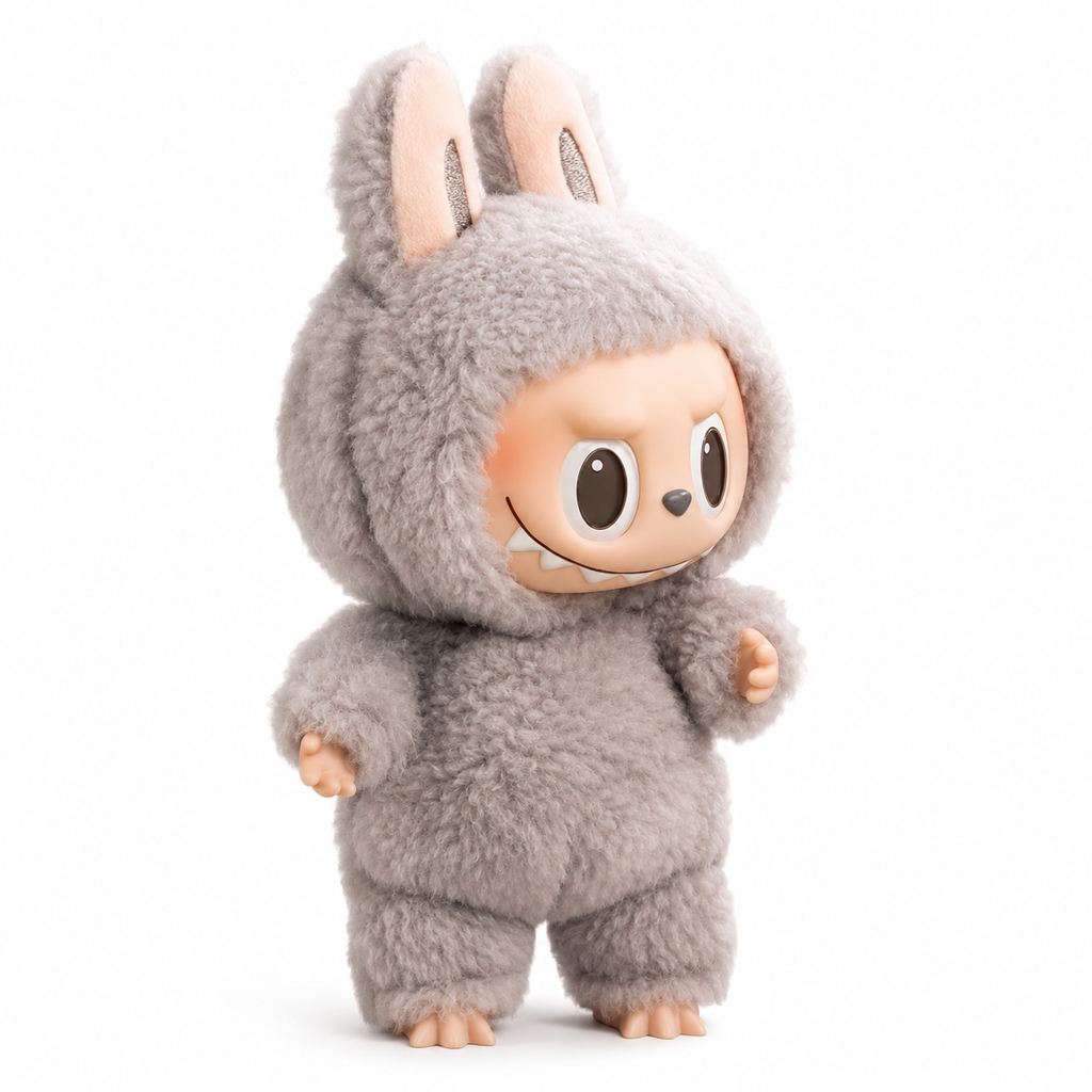 Peluche type Labubu colorée