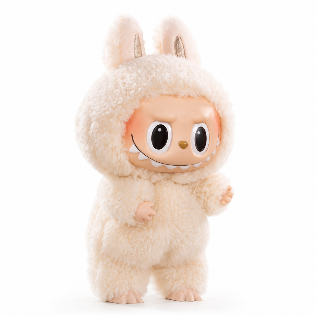 Peluche type Labubu colorée