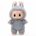 Peluche type Labubu colorée