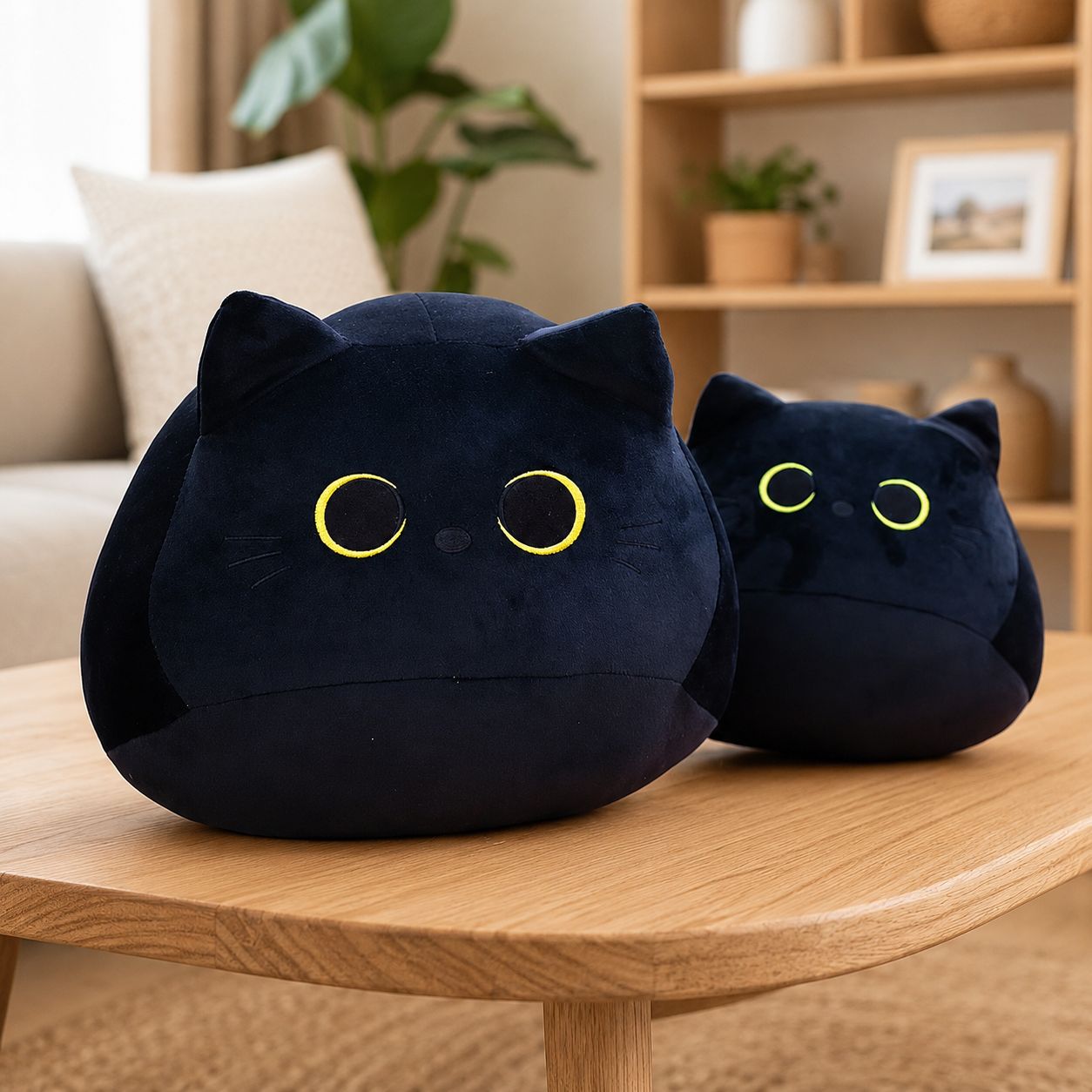 Peluche Chat Noir Kawaii