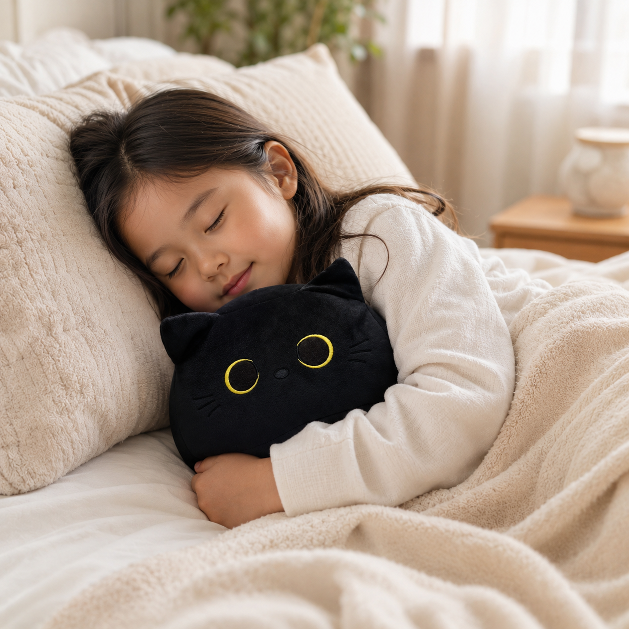 Peluche Chat Noir Kawaii