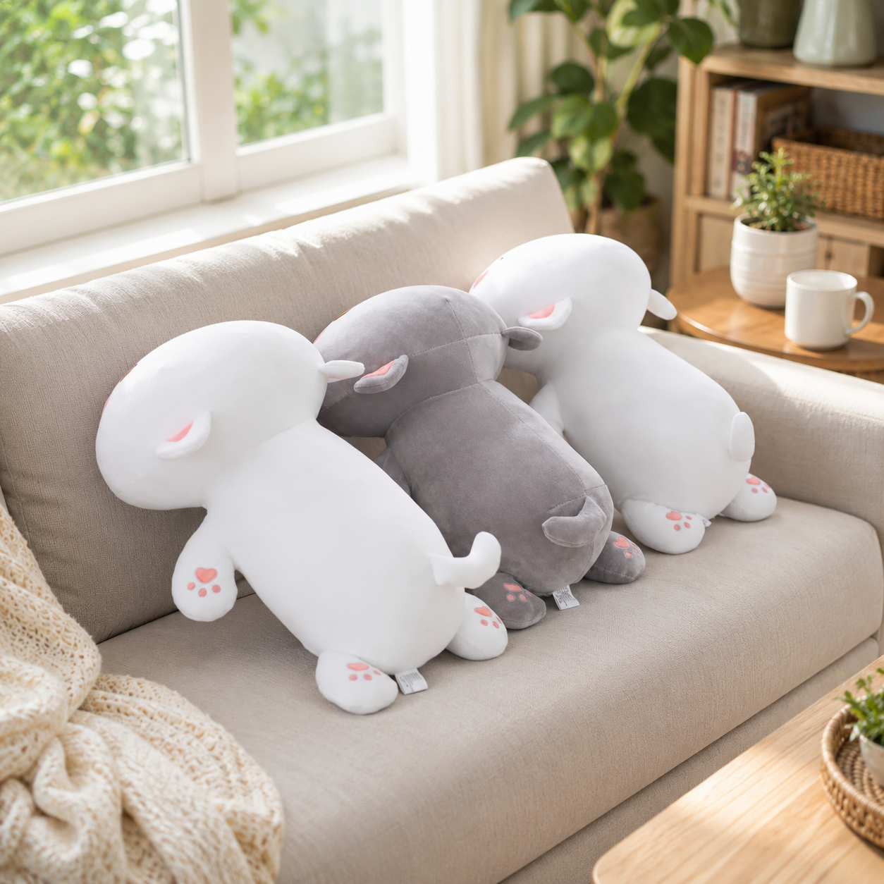 Peluche Chat Kawaii Couché