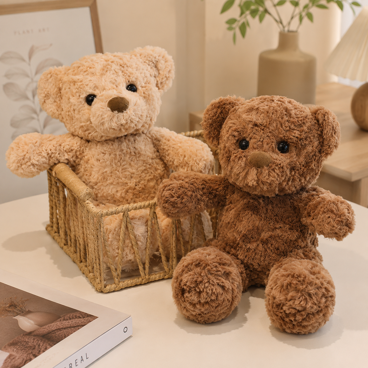 Ours en Peluche Marron/Beige