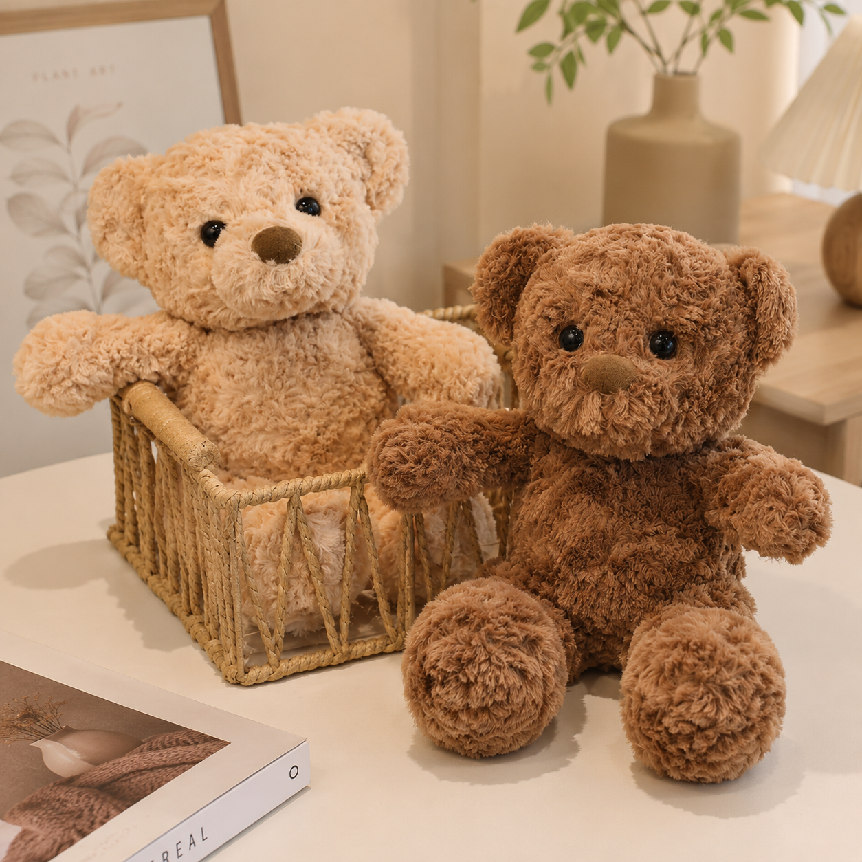 Ours en Peluche Marron/Beige