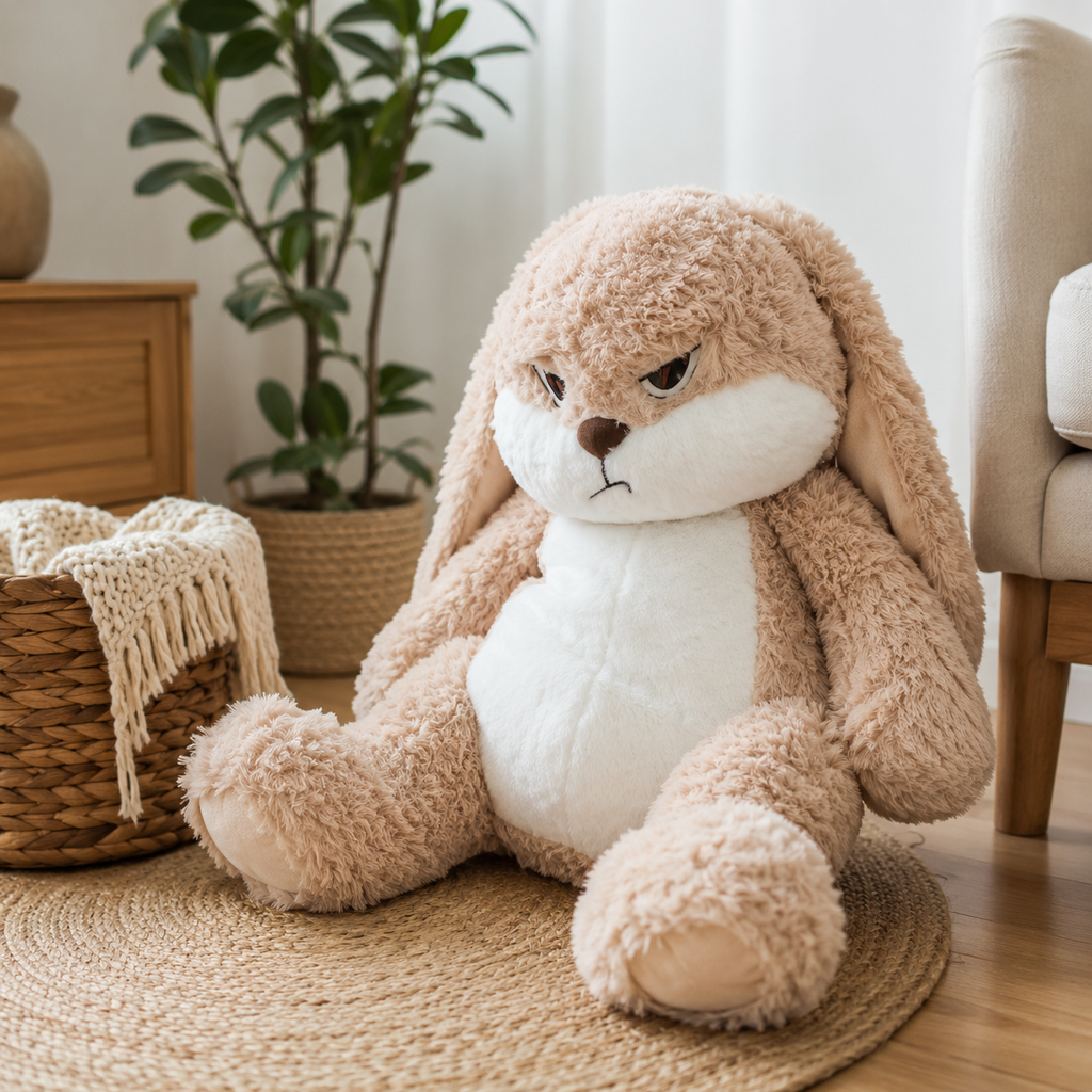 Peluche Lapin Énervé en Colère
