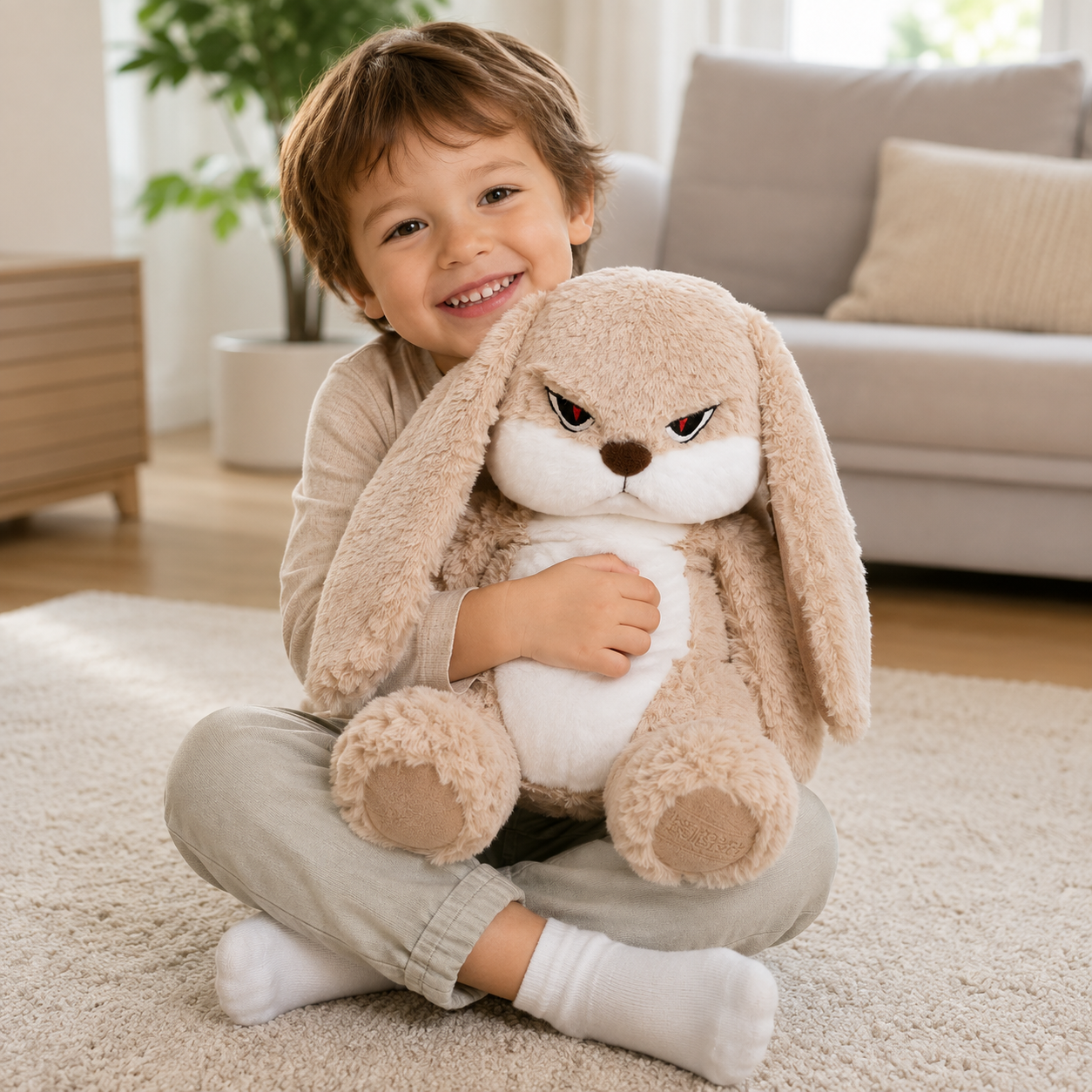 Peluche Lapin Énervé en Colère
