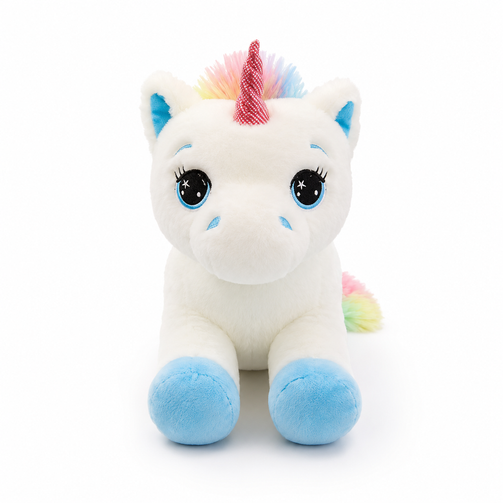 Peluche licorne arc-en-ciel