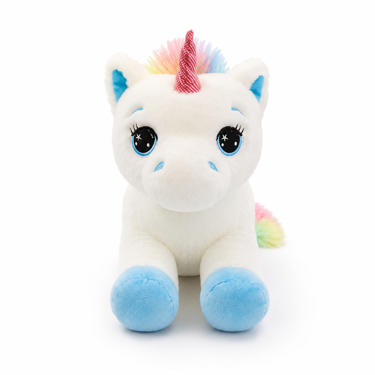 Peluche licorne arc-en-ciel