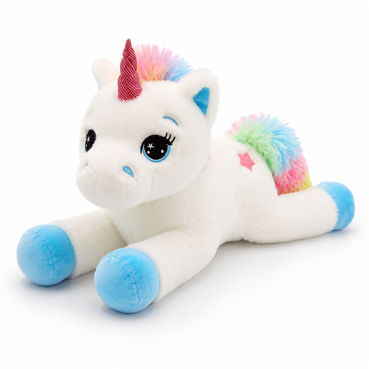 Peluche licorne arc-en-ciel