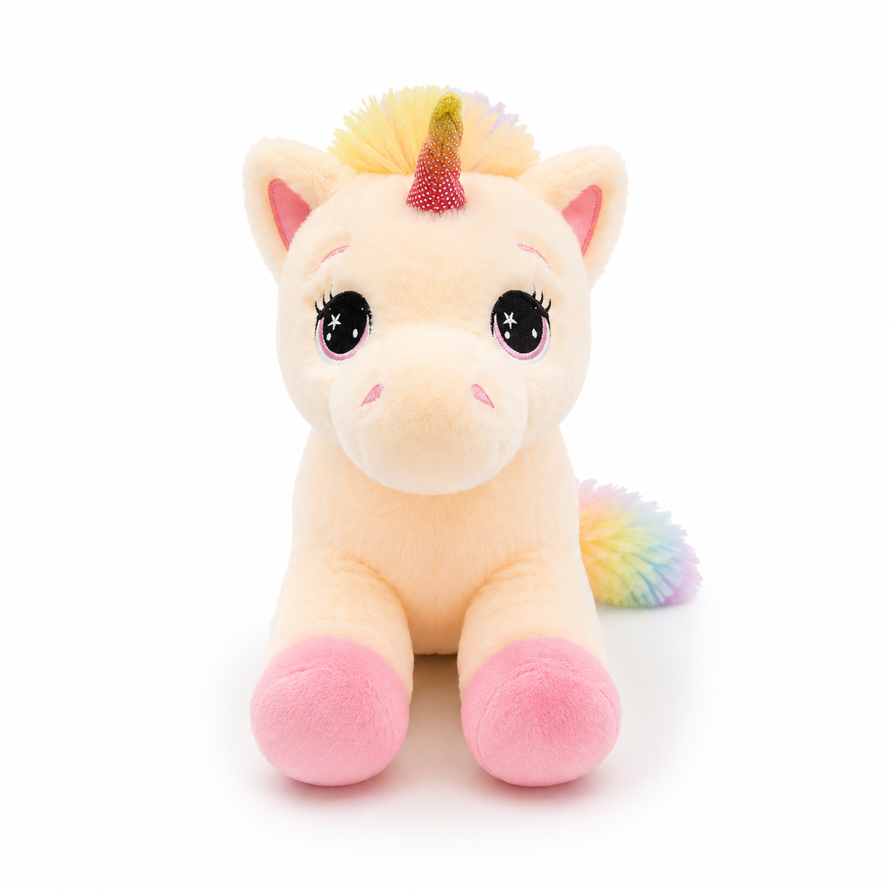 Peluche licorne arc-en-ciel
