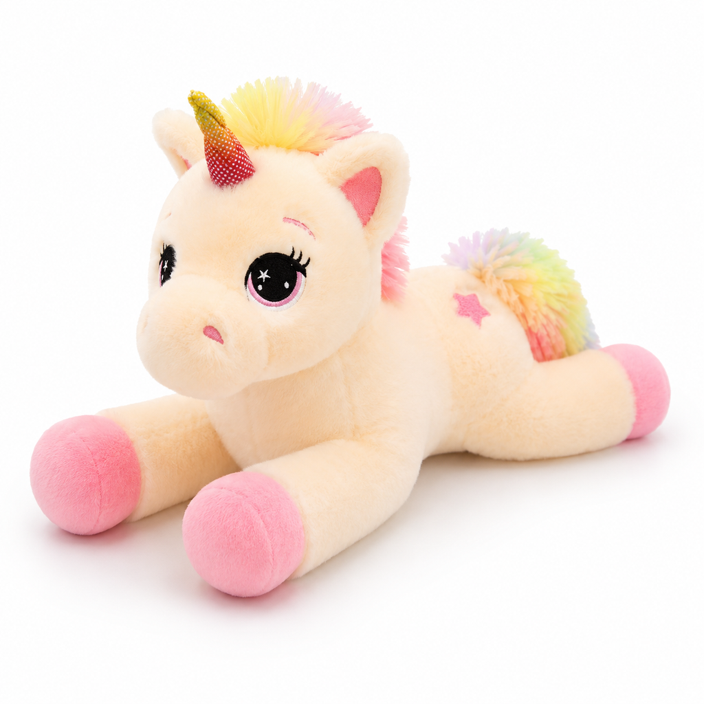 Peluche licorne arc-en-ciel