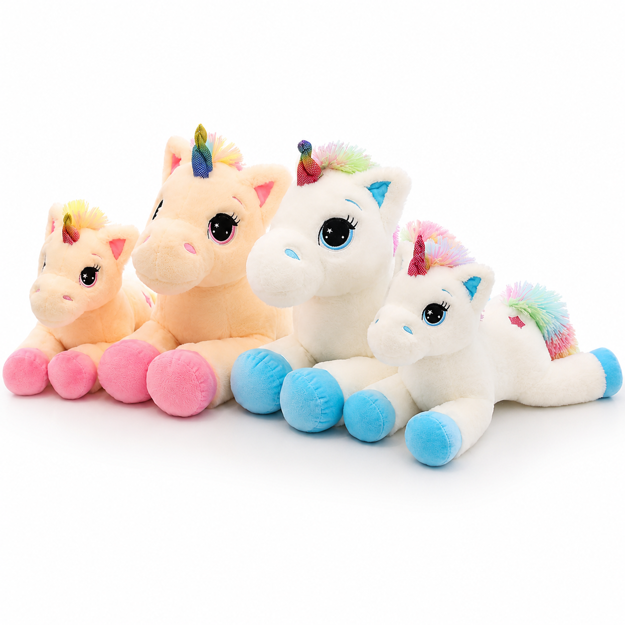 Peluche licorne arc-en-ciel