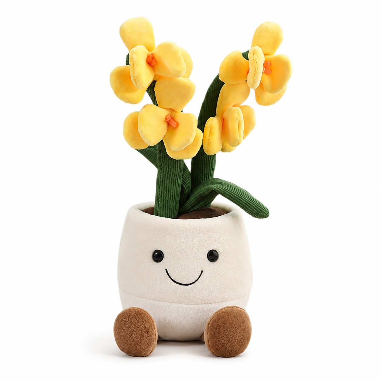 Peluche plante kawaii orchidée douce et colorée