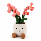 Peluche plante kawaii orchidée douce et colorée