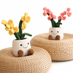 Peluche plante kawaii orchidée douce et colorée