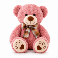 Ours en Peluche bouclé traditionnel avec nœud