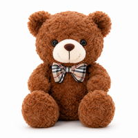 Ours en Peluche bouclé traditionnel avec nœud