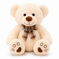 Ours en Peluche bouclé traditionnel avec nœud