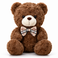 Ours en Peluche bouclé traditionnel avec nœud