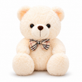 Ours en Peluche bouclé traditionnel avec nœud