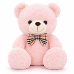 Ours en Peluche bouclé traditionnel avec nœud