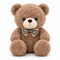 Ours en Peluche bouclé traditionnel avec nœud