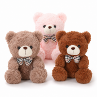 Ours en Peluche bouclé traditionnel avec nœud