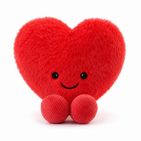 Peluche Cœur rose Saint-Valentin