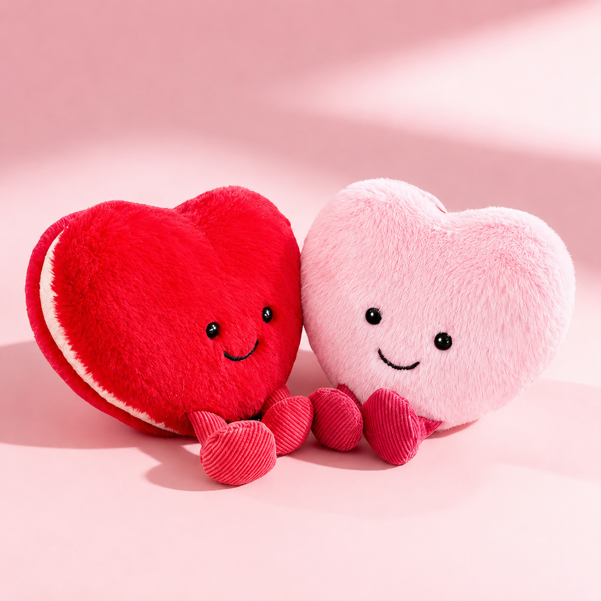 Peluche Cœur rose Saint-Valentin