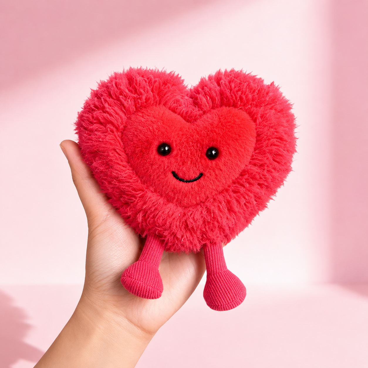 Peluche Cœur rose Saint-Valentin
