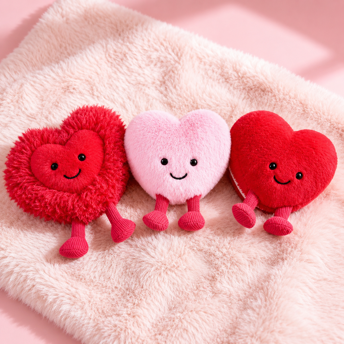 Peluche Cœur rose Saint-Valentin