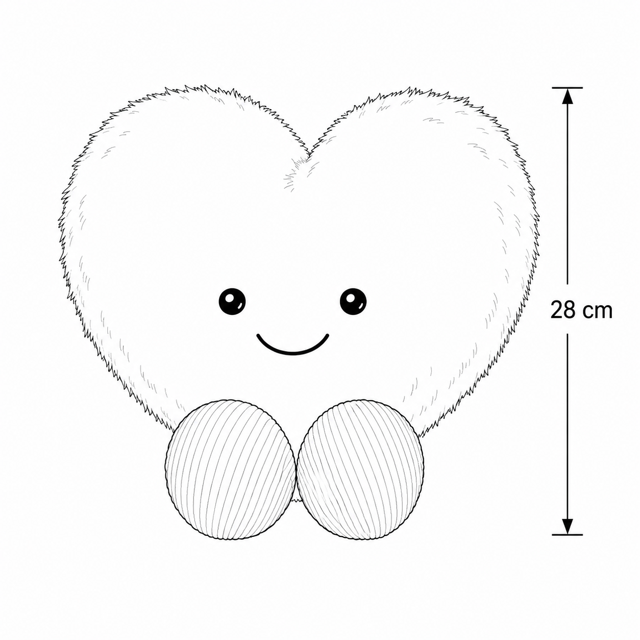 Peluche Cœur rose Saint-Valentin