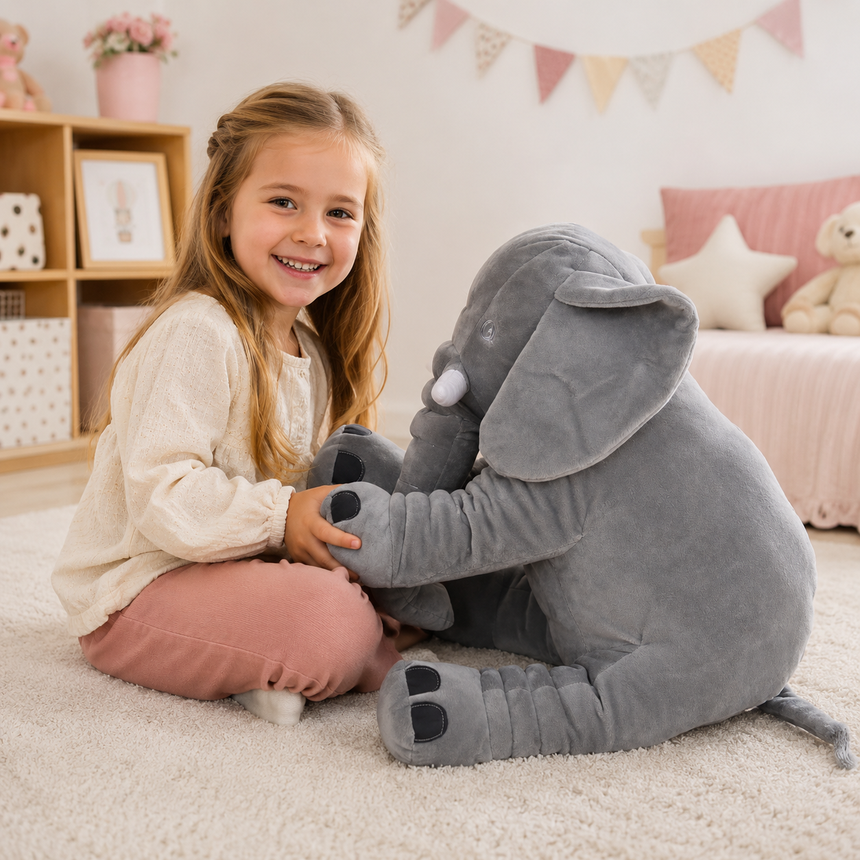 Peluche éléphant Coloré